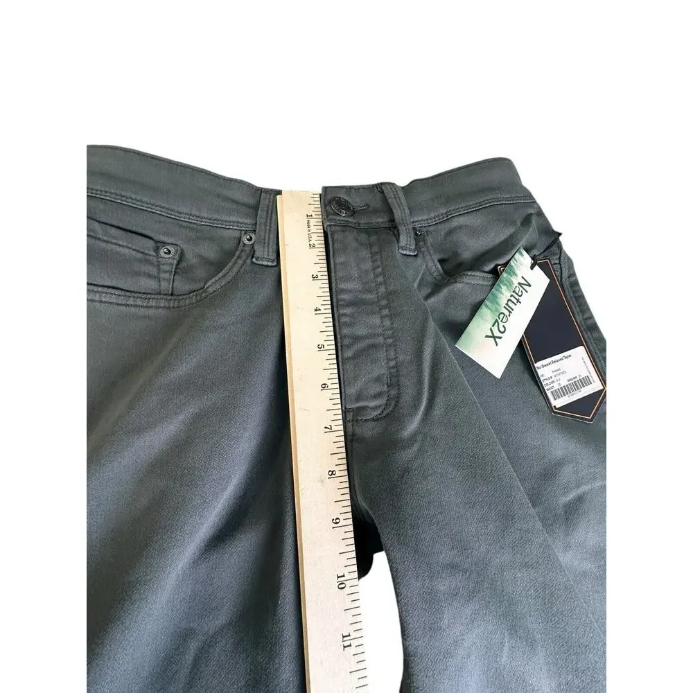 Duer Du/er No Sweat Pants MENS 28x34 In Gull Relaxed Taper N2X Stretch NWT